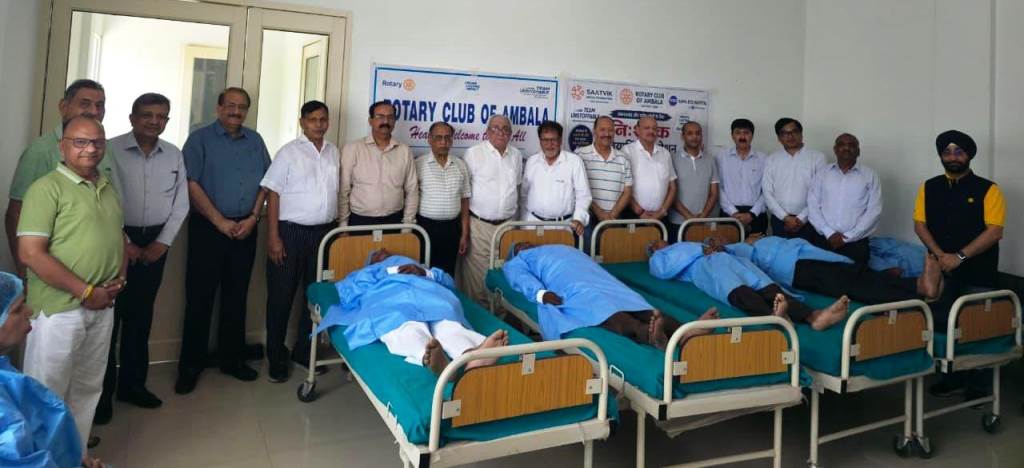Rotary Club Ambala started yearlong free cataract surgery project